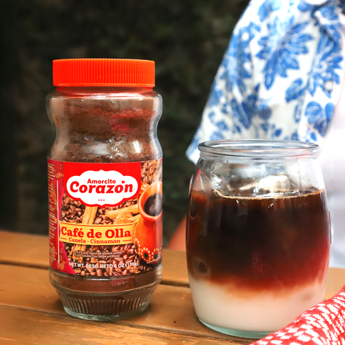 Horchata with cafe de olla