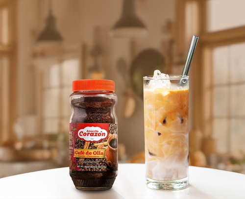 Iced coffee with cajeta